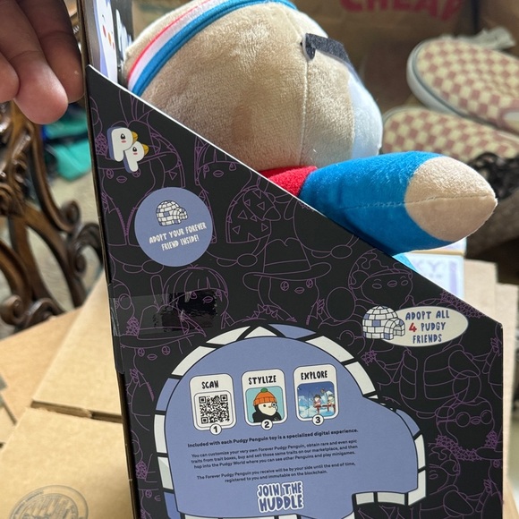 Pudgy Penguins 12-inch White-Brown Huggable Plush with Multicolor Accessories - Picture 6 of 8